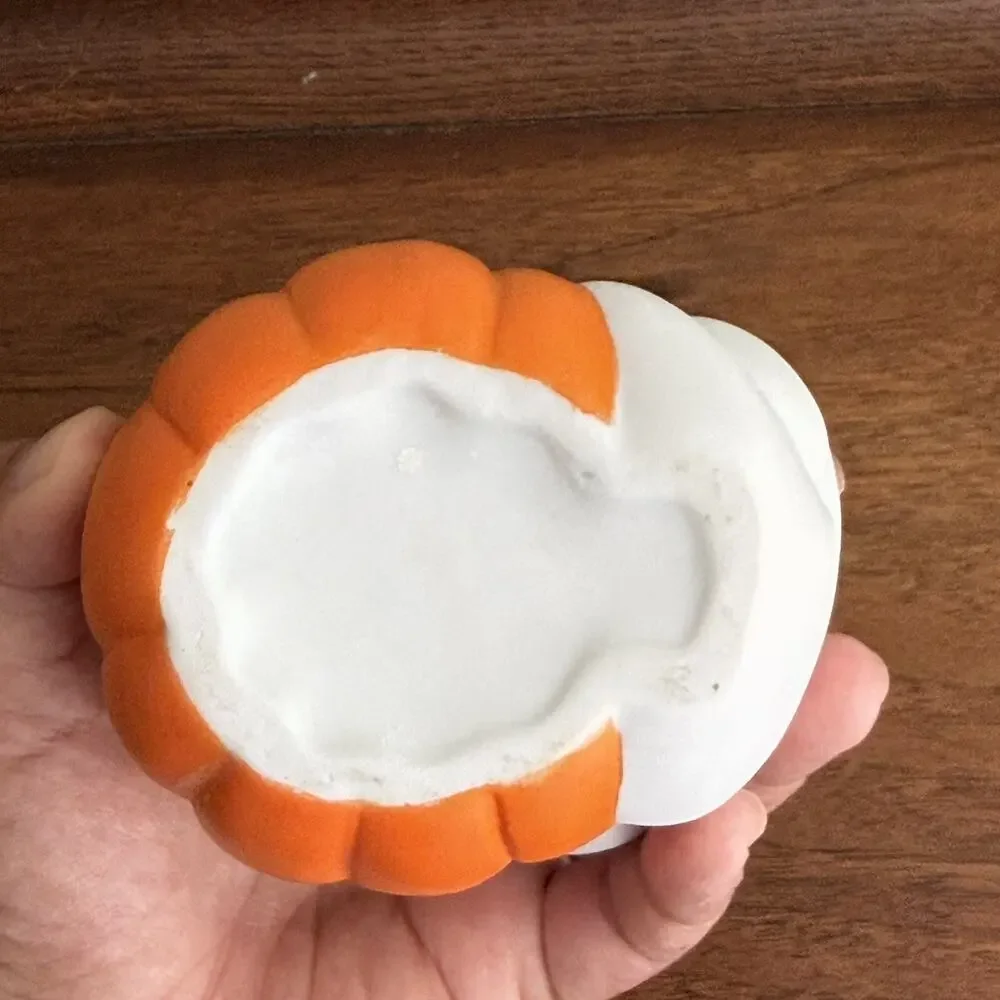 Vintage 90s Y2K Halloween ghost pumpkin jack-o'-lantern tea light holder Decor